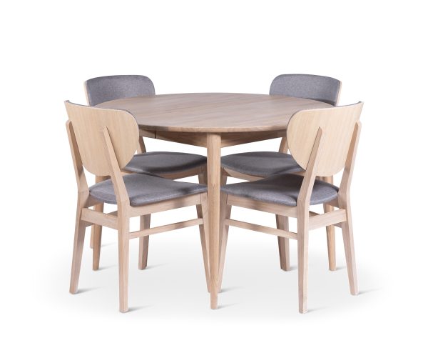 Odense med Iläggsskiva och 4 Fårö Stolar